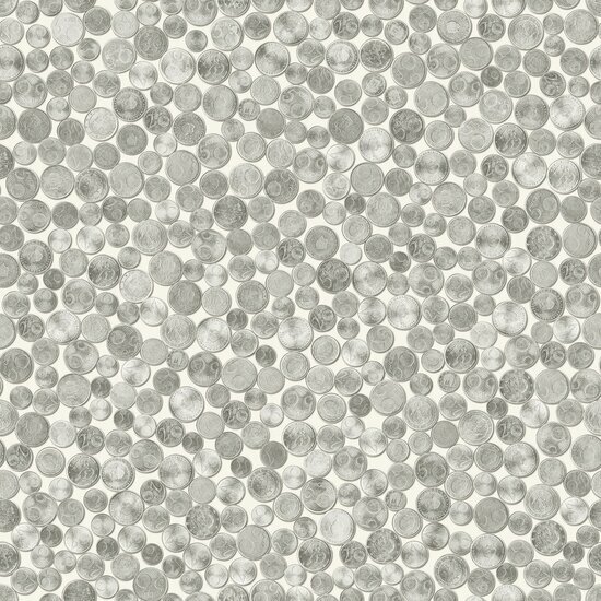 Origin Wallcoverings Wunderkammer 347459 - Wit / Grijs Behang