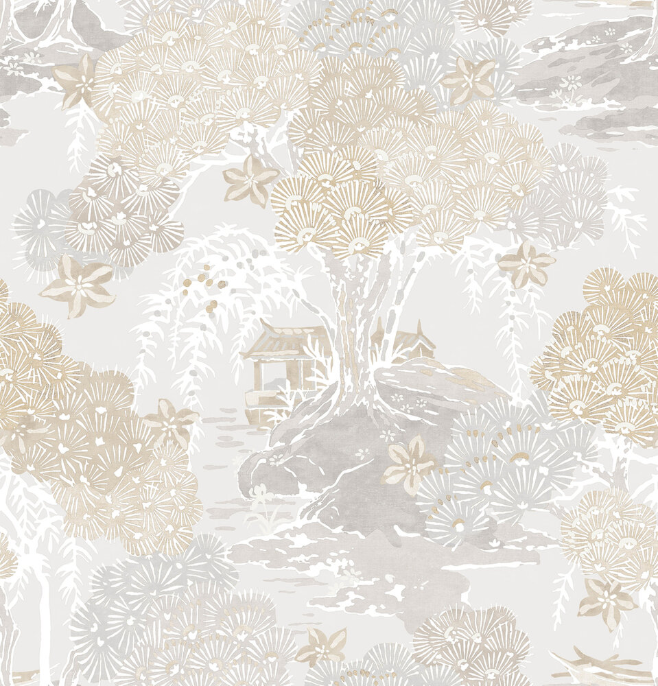 HookedOnWalls Scalamandre (incl. Gratis Lijm*) JV26031 Wit / Cr&egrave;me