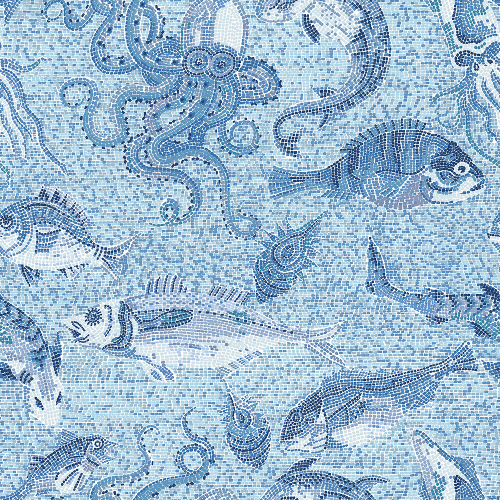 HookedOnWalls Scalamandre (incl. Gratis Lijm*) JV26052 Blauw