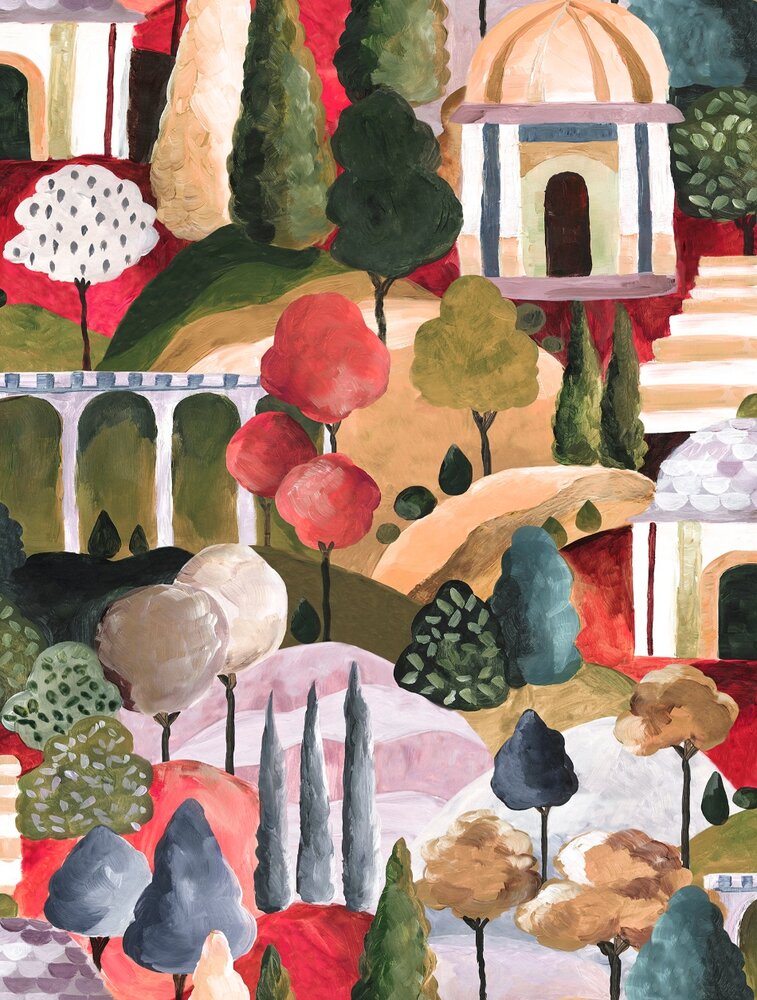 Noordwand Leyla 81662 Rood - Groen