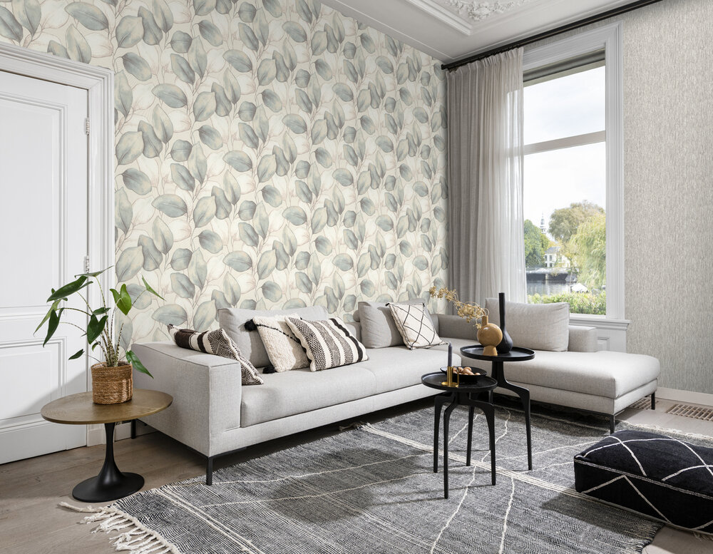 Rasch Incanto 659863 - Blauw / Cr&egrave;me