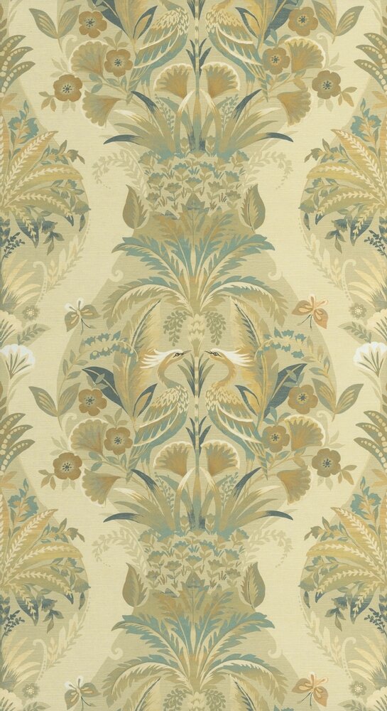 Casadeco Heritage (incl. Gratis Lijm*) HETA201227293 - Groen / Beige / Wit