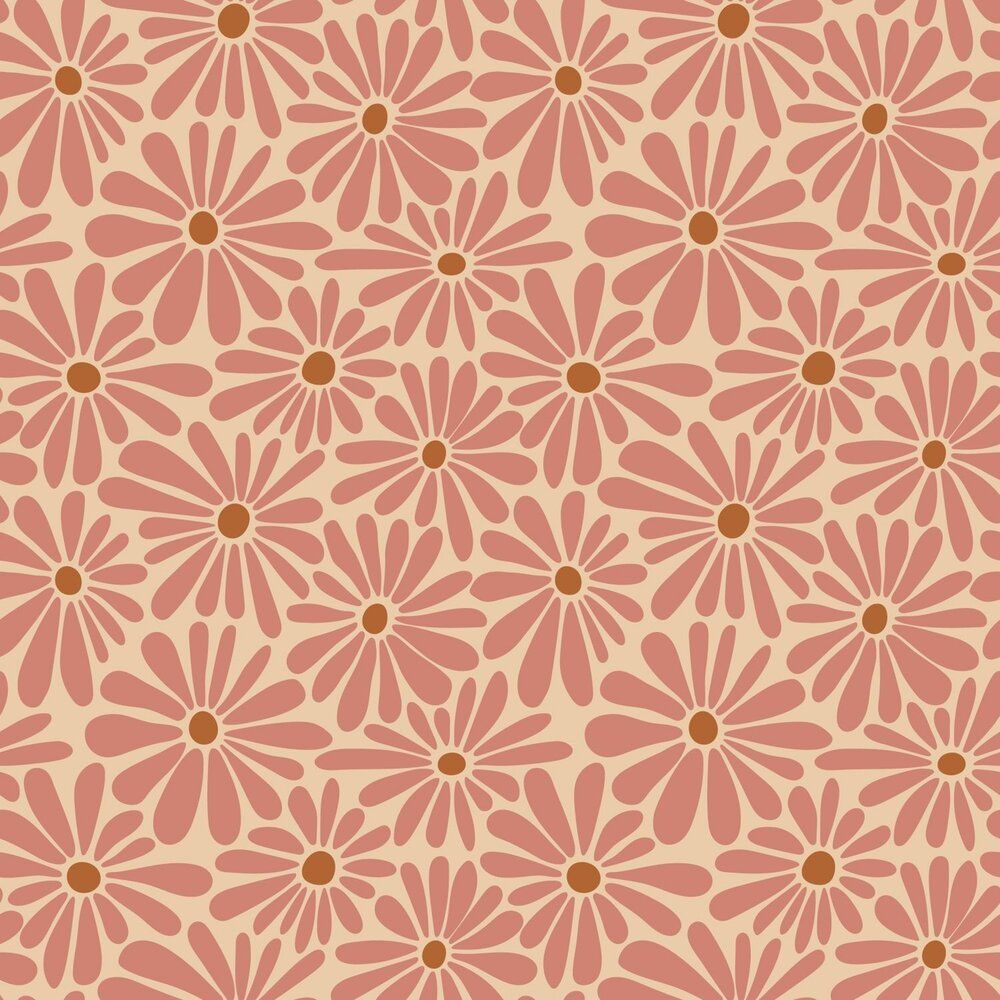 Esta Home Bloemen 131151 (incl. Gratis Lijm*) Terracotta