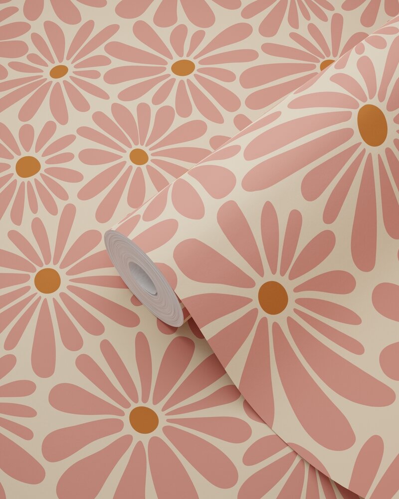 Esta Home Bloemen 131151 (incl. Gratis Lijm*) Terracotta