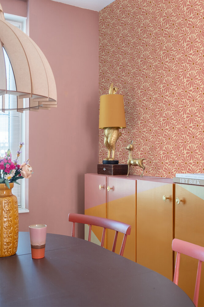 Esta Home Bloemen 131151 (incl. Gratis Lijm*) Terracotta