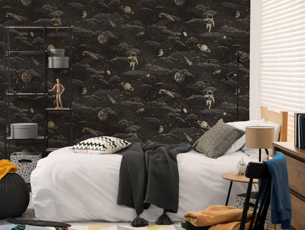 Dutch Wallcoverings Adventure Awaits Zwart Goud 14050
