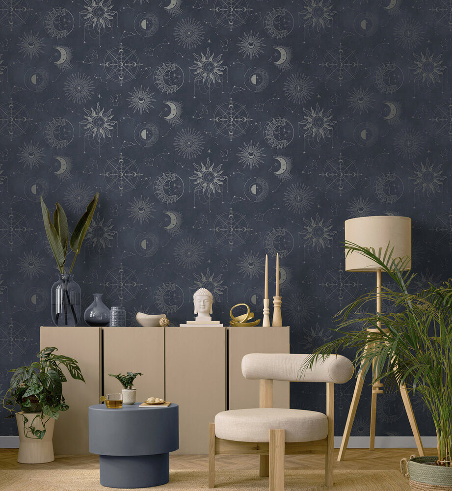 Dutch Wallcoverings Imaginarium 3 Blauw Zilver 14251