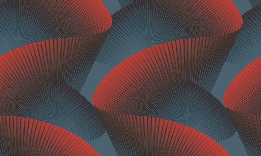 HookedOnWalls JV 904 Stardust 7513  (incl. Gratis Lijm*) Blauw / Rood