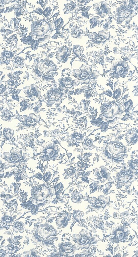 Casadeco Les Belles Toiles De Jouy 2 BTJD201726505 (incl. Gratis Lijm*) Blauw
