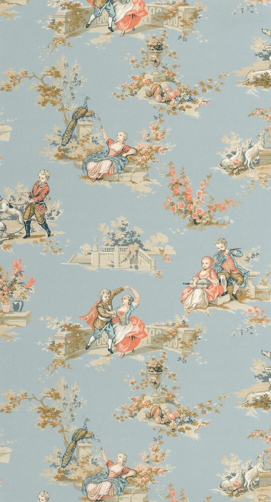Casadeco Les Belles Toiles De Jouy 2 BTJD201736515 (incl. Gratis Lijm*) Multicolour