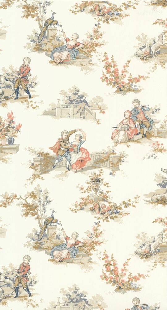 Casadeco Les Belles Toiles De Jouy 2 BTJD201737407 (incl. Gratis Lijm*) Multicoulors Multicolour