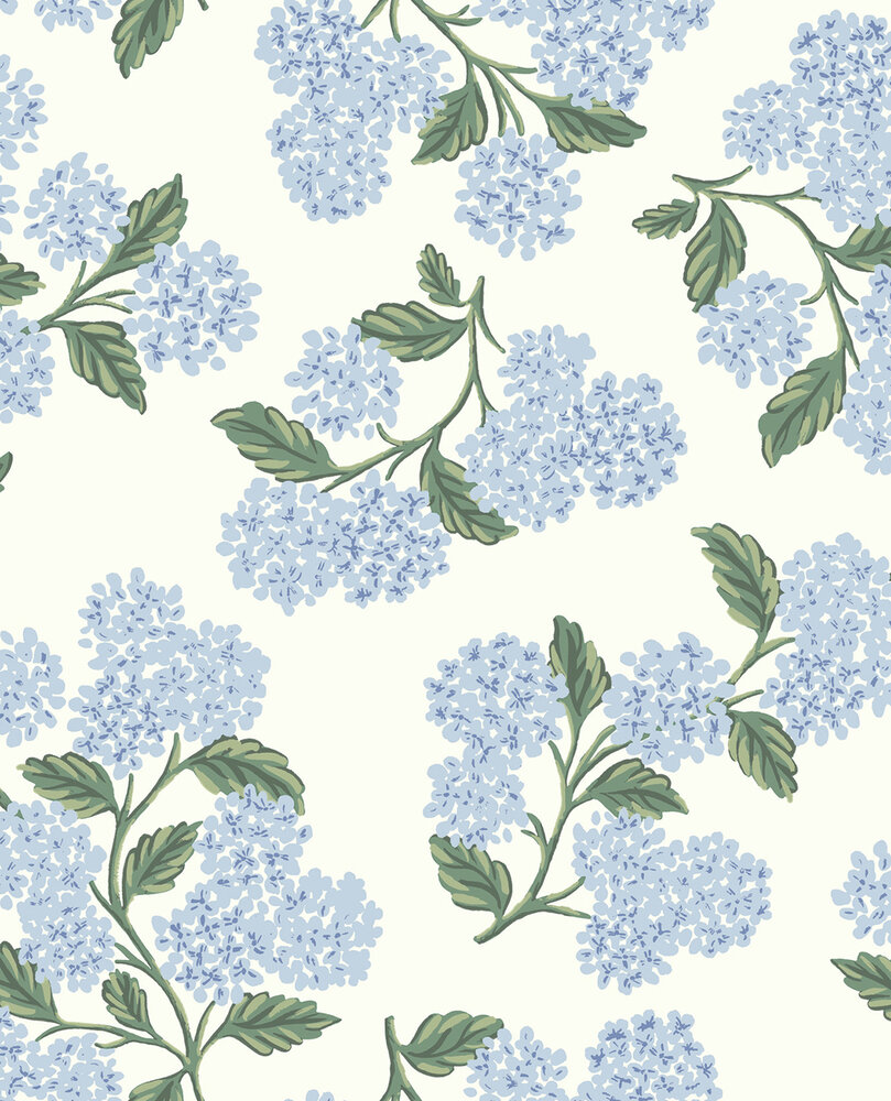 Eijffinger Rifle Paper co. RI5143 (incl. Gratis Lijm*) Cr&egrave;me / Blauw / Groen