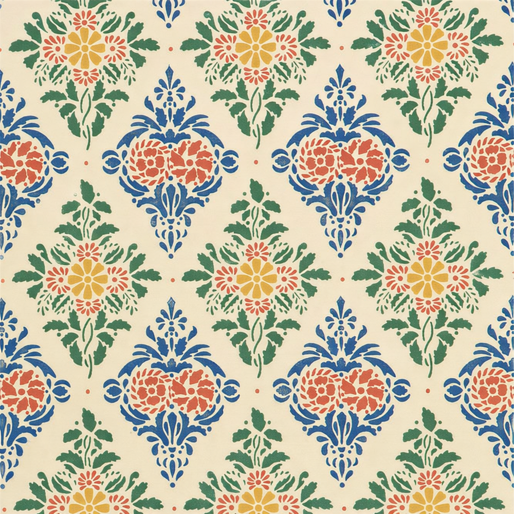 Dutch Wall Decor Gammalsvenska Papper 038-18 / 3650003818 Creme / Blauw / Groen / Rood