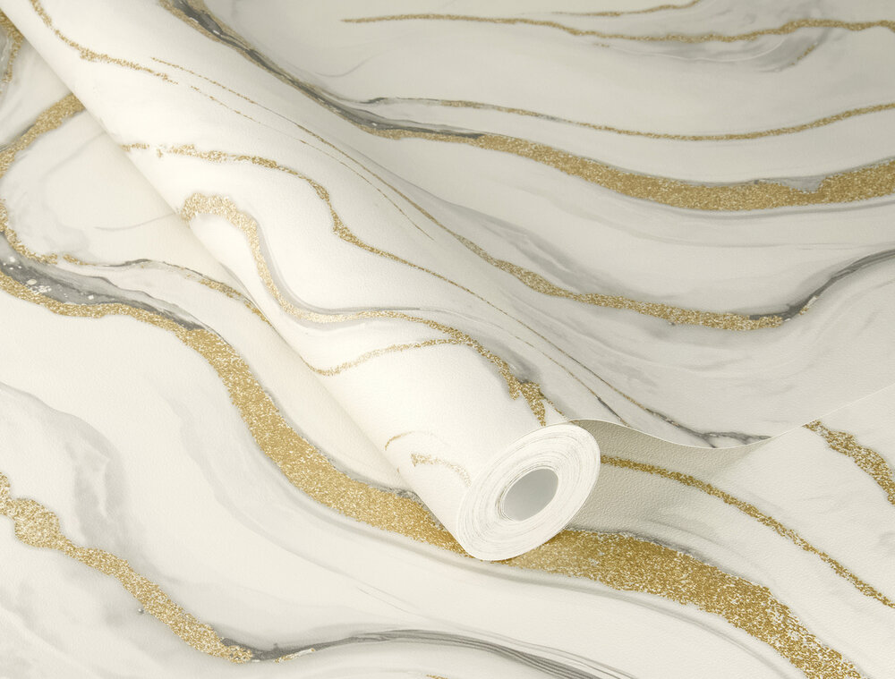 Rasch Factory VI 497618 Wit / Grijs / Goud