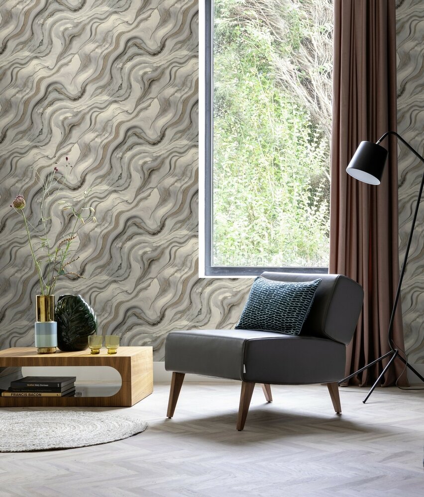 Rasch Factory VI 497625 Grijs / Zilver