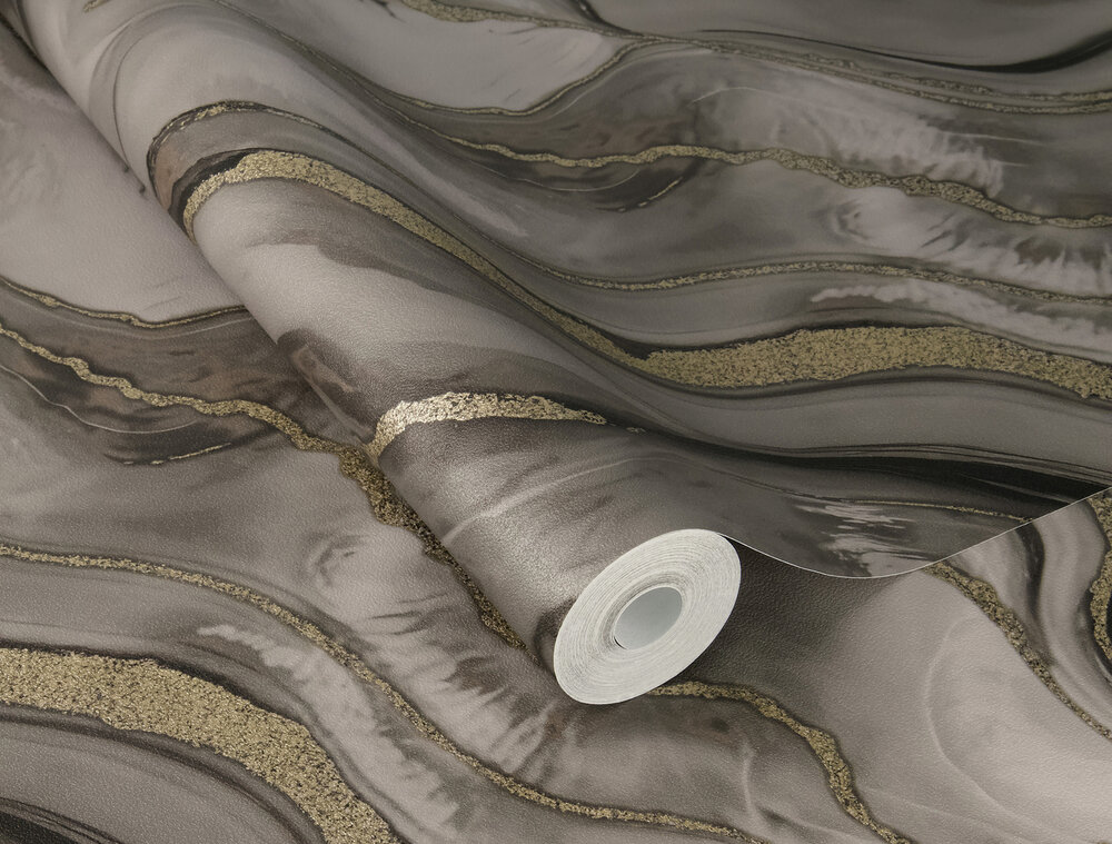 Rasch Factory VI 497656 Grijs / Zwart / Goud