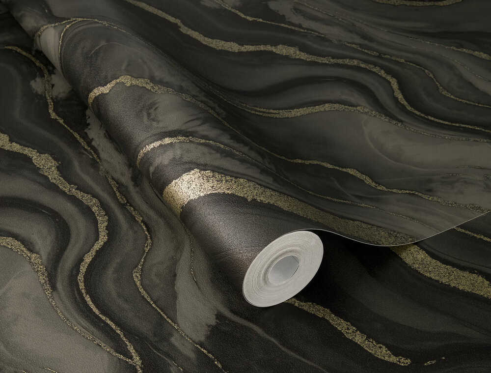 Rasch Factory VI 497663 Zwart / Goud