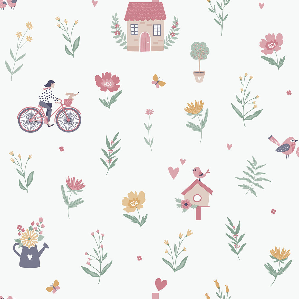 Dutch Wallcoverings Sweet Dreams N065-04 Roze / Groen