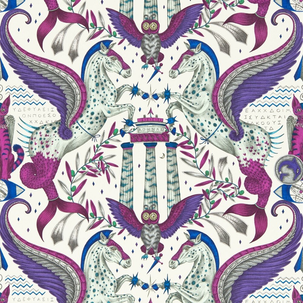 Clarke &amp; Clarke Emma Shipley Mythica Wallcoverings W0215/03 Grijs