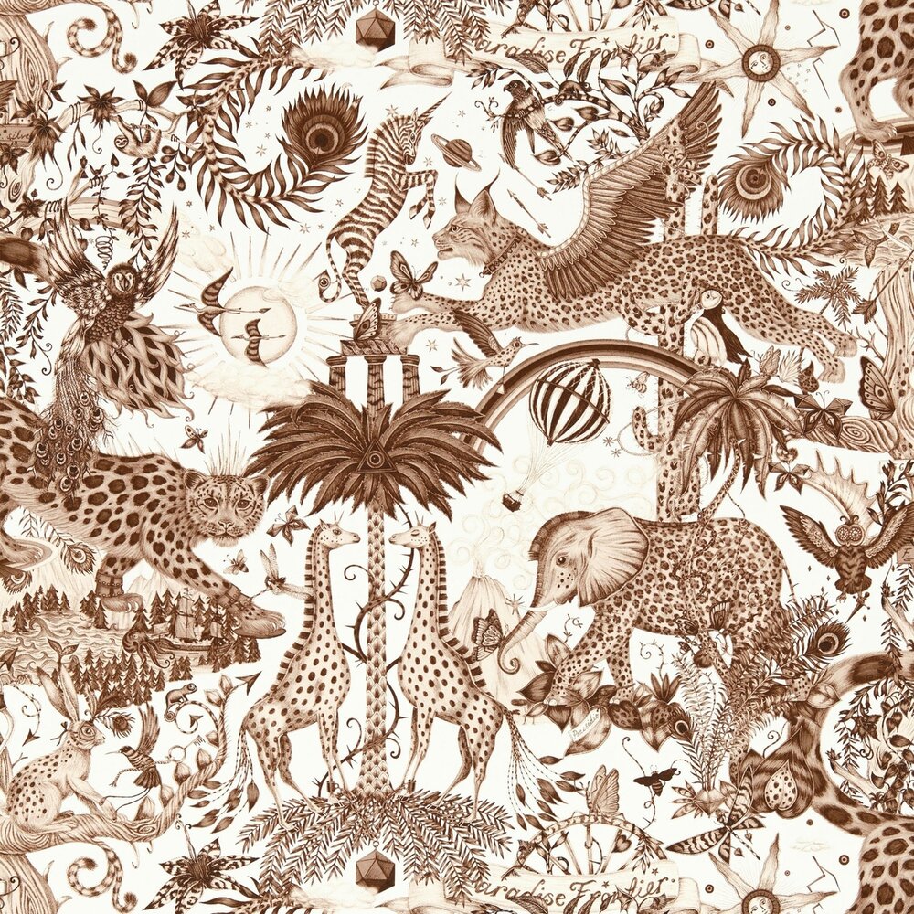 Clarke &amp; Clarke Emma Shipley Mythica Wallcoverings W0216/04 Beige