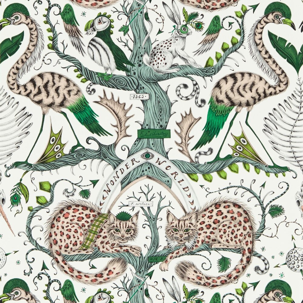 Clarke &amp; Clarke Emma Shipley Mythica Wallcoverings W0219/03 Roze