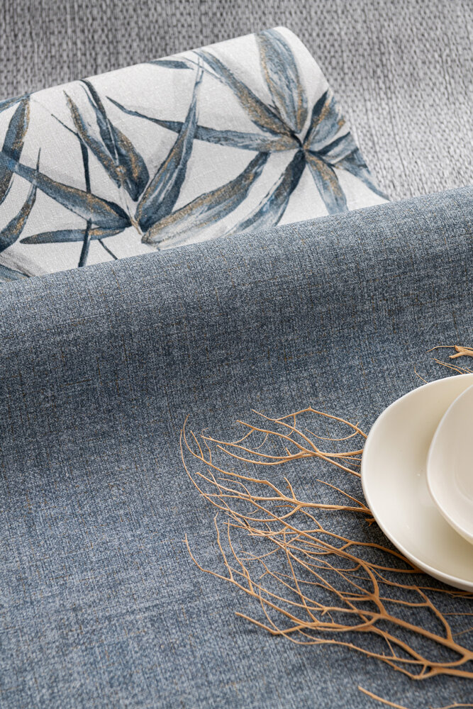 Rasch Noble Zen 435337 Grijs / Blauw (incl. Gratis Lijm*)