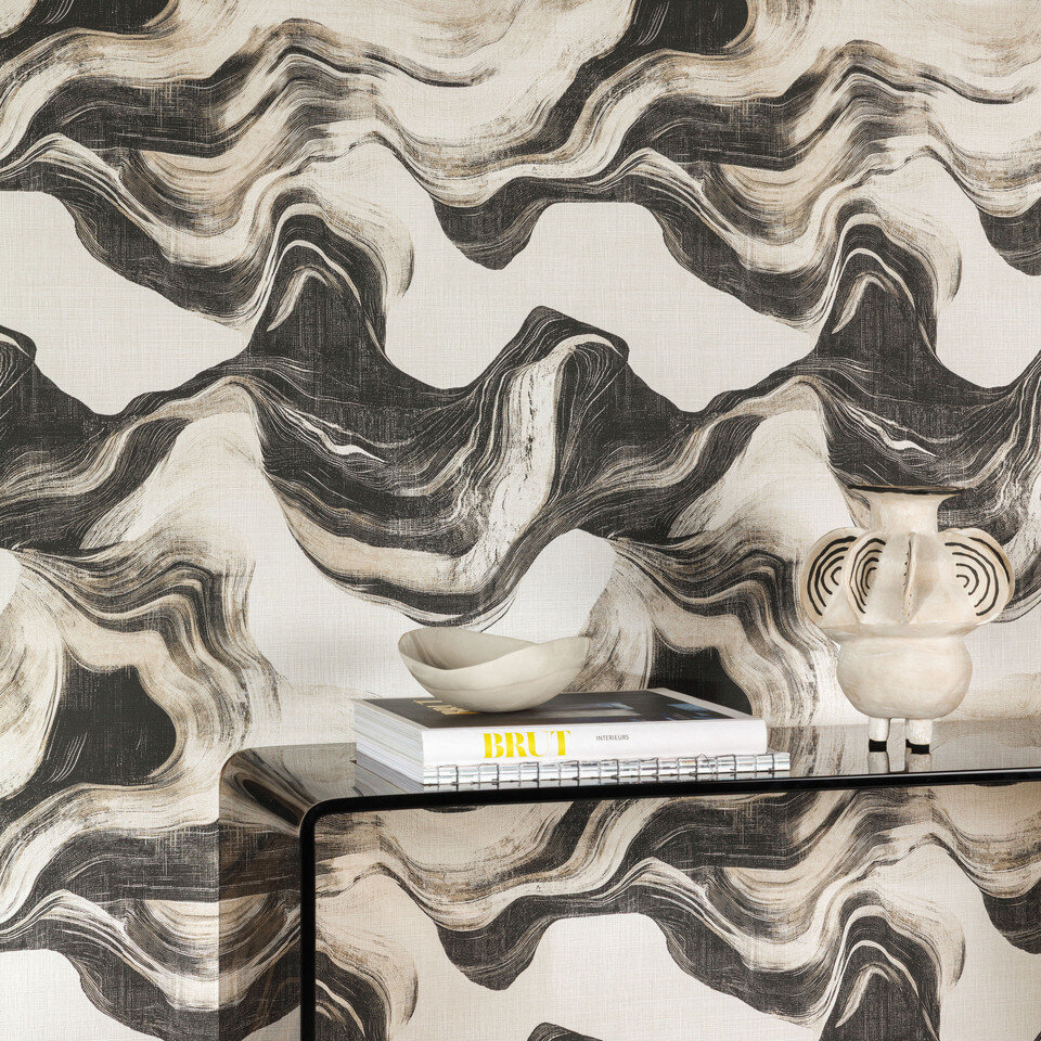 Dutch Wallcoverings Structured Walls A85101 Zwart
