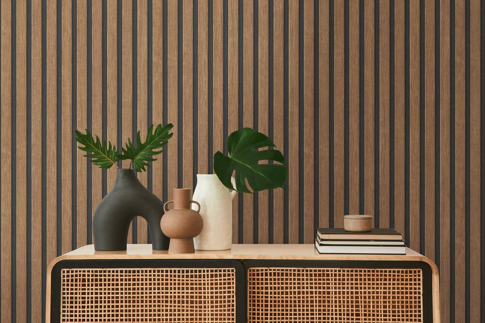 A.S Creation 39109-8 Houten Latten Bruin
