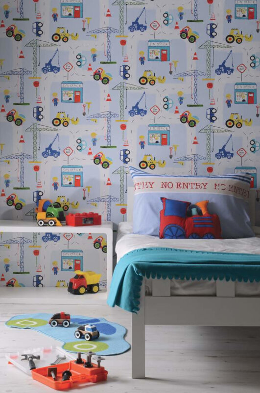 Dutch Wallcoverings Make Believe Road Work Ahead 11051