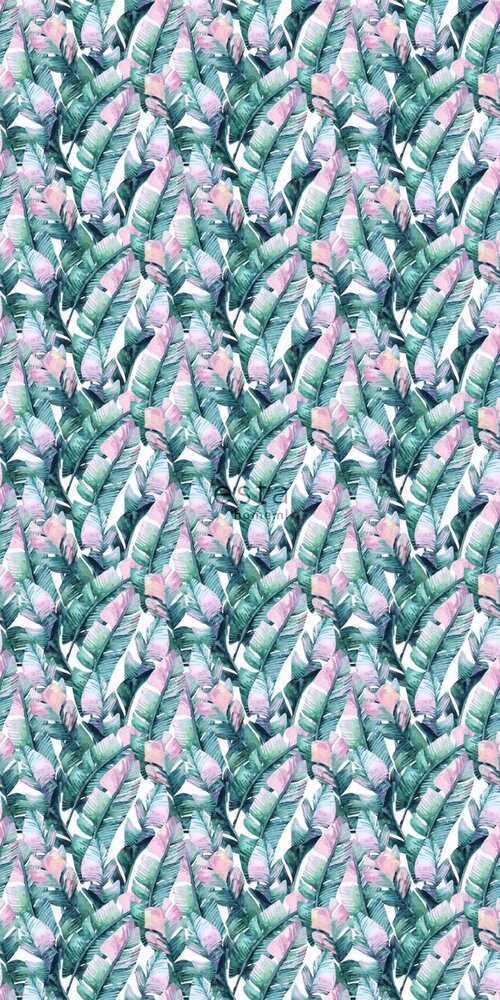 Esta Home Jungle Fever 158896 (incl. Gratis Lijm*) - Turquoise - Roze