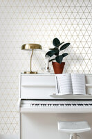 Esta Home Black &amp; White 139147 (incl. Gratis Lijm*) - Wit - Goud