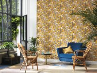 Casadeco Cuba CBBA84332320 (incl. Gratis Lijm*) - Paars / Geel