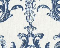 AS Creation AP Finest - 96196-4 - 961964 Blauw (Textiel) - Wit