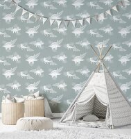 Noordwand Kids Walls Little Adventures 45805 Grijs - Groen