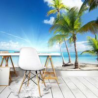 FBK Strand Palmbomen Fotobehang 735