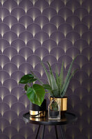 Esta Home Art Deco 139577 (incl. Gratis Lijm*) Paars Goud
