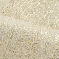 Casamance Nature Précieuse - Textures (incl. Gratis Lijm**) 76533262 - Wit / Goud Metallic