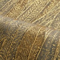Casamance Nature Précieuse - Textures (incl. Gratis Lijm**) 76533466 - Grijs / Metallic Goud