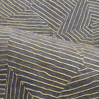 Casamance Nature Précieuse - Textures (incl. Gratis Lijm**) 76543874 - Blauw / Metallic Goud