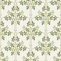 Dutch First Class Hidden Treasures 2 82053 - Wit / groen Behang