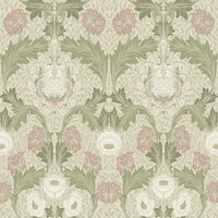 Dutch First Class Hidden Treasures 2 82057 - Groen / wit / roze Behang