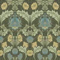 Dutch First Class Hidden Treasures 2 82060 - Groen / blauw / geel Behang