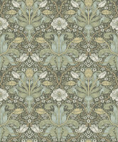 Dutch First Class Hidden Treasures 2 82067 - Groen / wit Behang