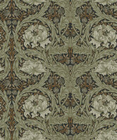 Dutch First Class Hidden Treasures 2 82073 - Zwart / groen Behang