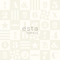 Everybody Bonjour behang 128714 - Wit Behang