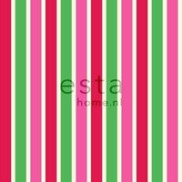 Esta StripesXL 116516 - Roze - Rood - Groen Behang