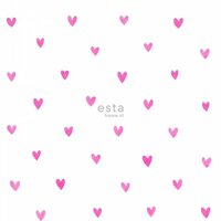 Esta #FAB HD 138866 - Wit - Roze Behang