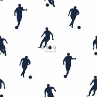 Esta College 138801 - Wit - Blauw Behang