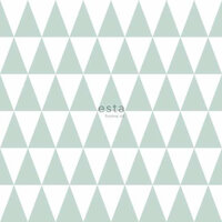 Esta Greenhouse 128843 - Wit - Groen Behang