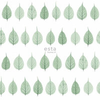 Esta Greenhouse 128847 - Wit - Groen Behang